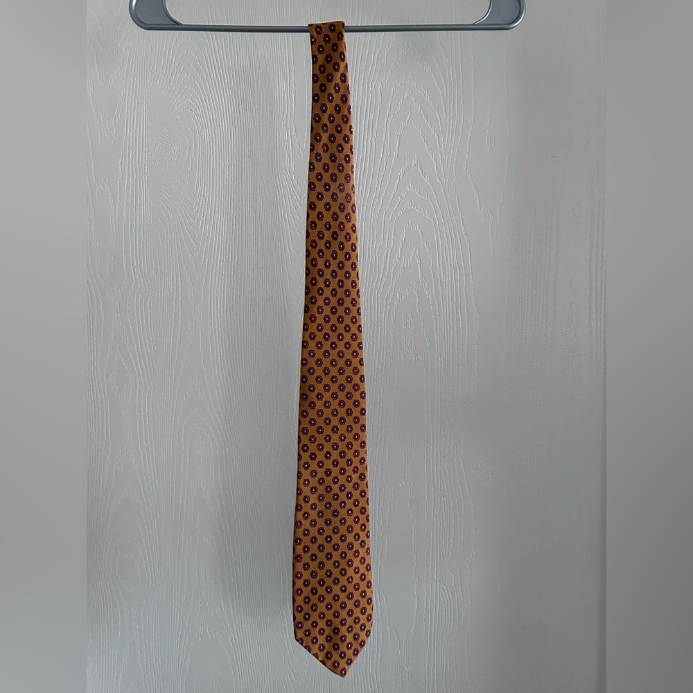 Brooks Brothers | Vintage Orange and Blue Patterned Tie